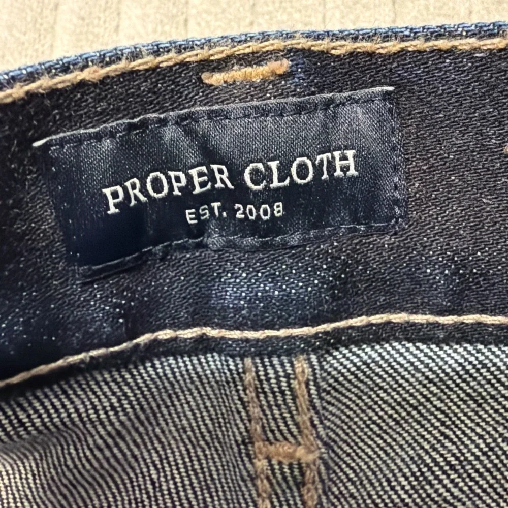 Proper Cloth Jean Blue Stretch 5-Pocket Pants Mens 38Wx28L Japanese Denim